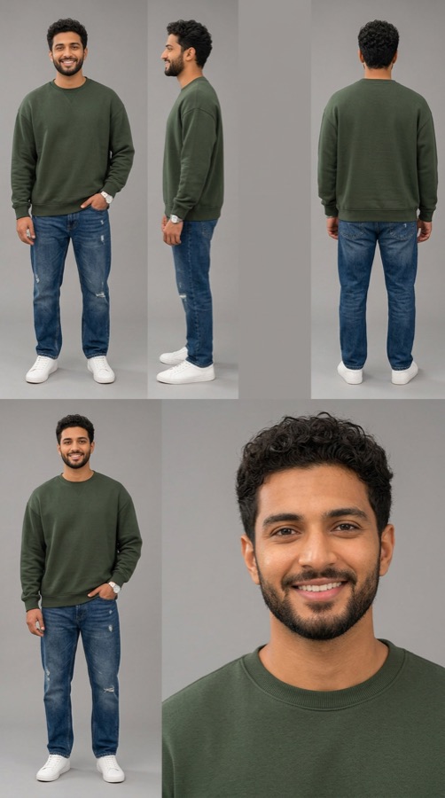 Locked cast reference 02, four-angle turnaround
